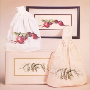 Lot of 4 Veggies I, II, III, and IV Cross Stitch Pattern Janet powers